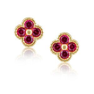 Pink Clover Studs NWT